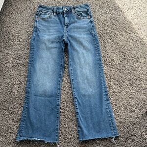 American Eagle Next Level Stretch High-Rise Kick Boot Cropped Jeans 00Short